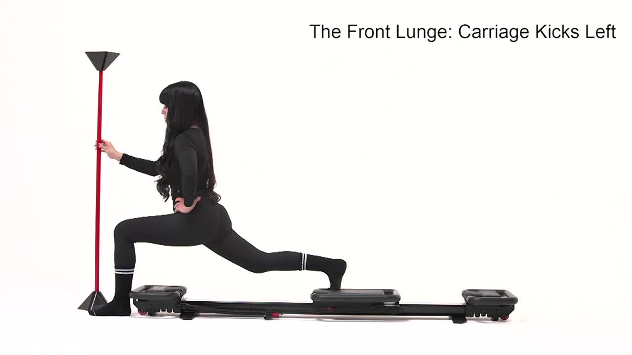 Front Lunge: Carriage Kicks Left