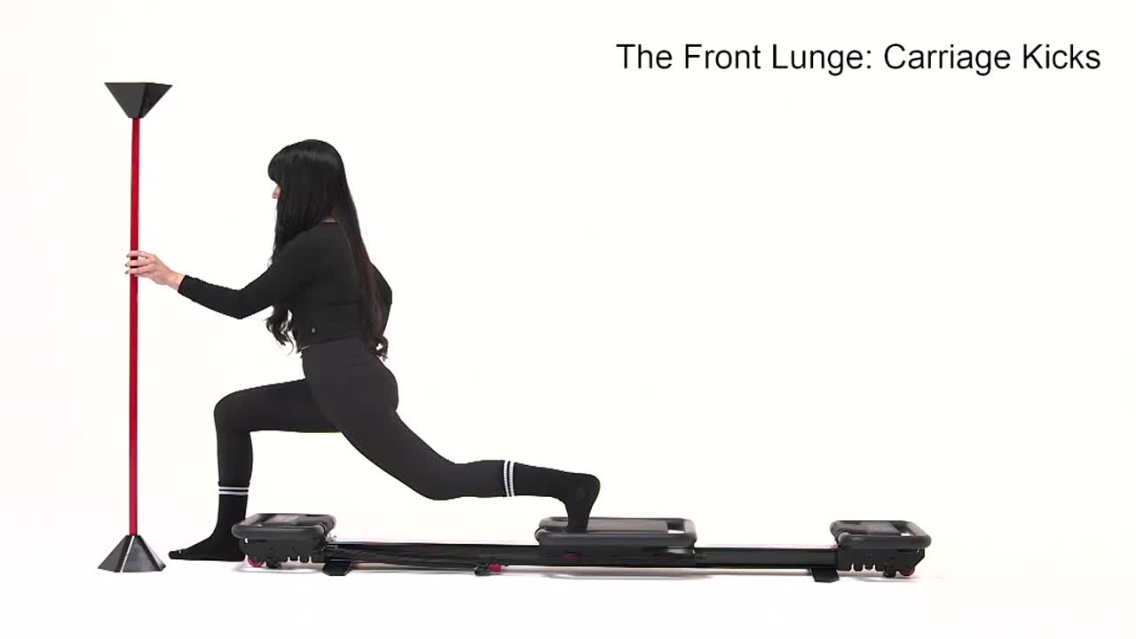 Front Lunge: Carriage Kicks Right