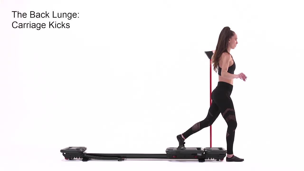 Back Lunge: Carriage Kicks Right