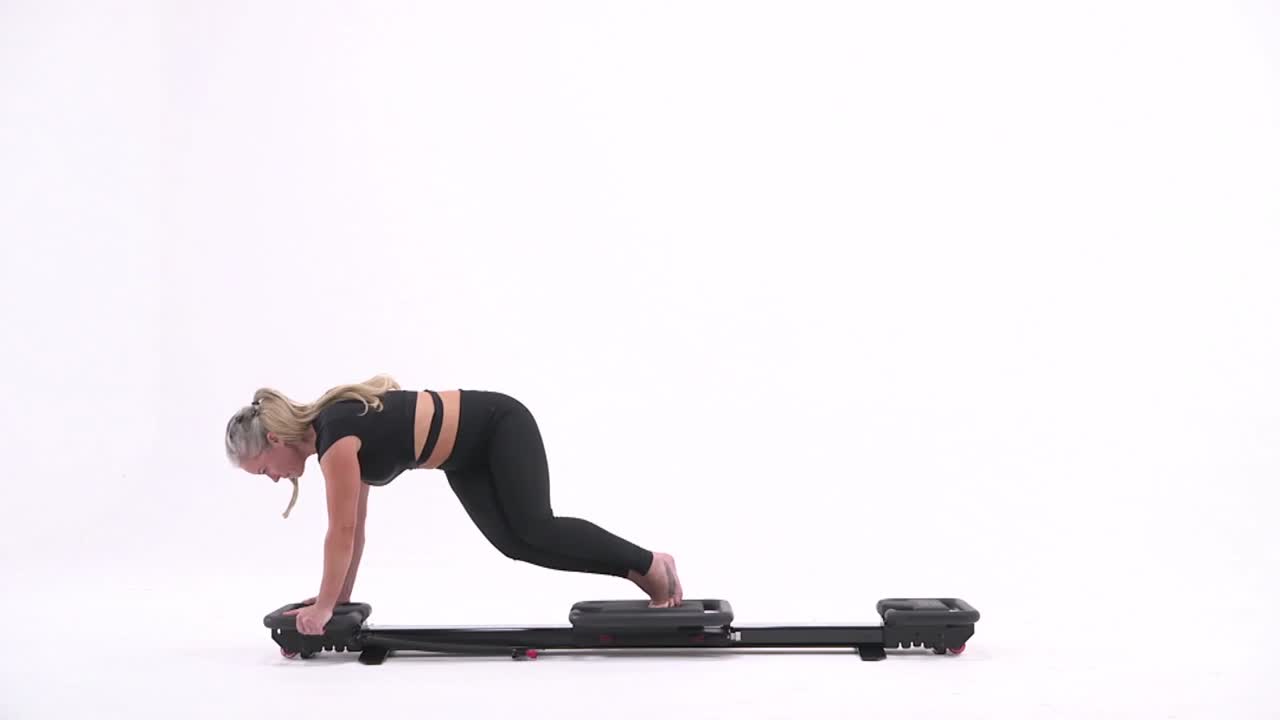 Bear with Oblique twist with pushups
